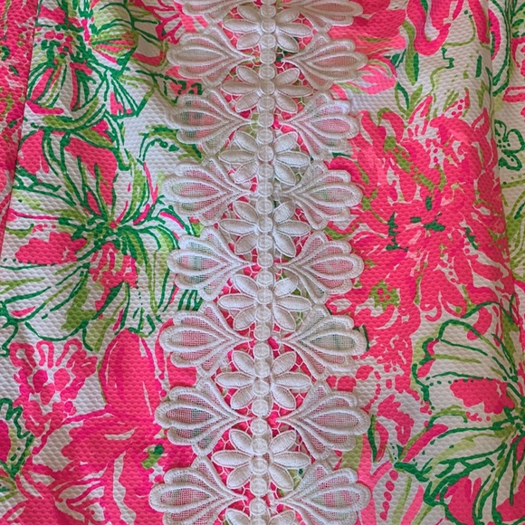 Hot pink floral Lilly Pulitzer dress size 10 - Picture 2 of 5